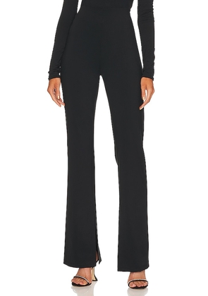 L'Academie x Marianna Hewitt Anouka Knit Slim Pant in Black. Size L, S, XL, XS.