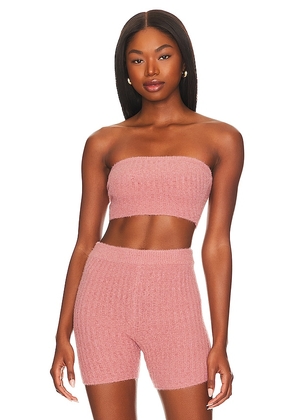Lovers and Friends Reign Cropped Tube Top in Pink. Size S.