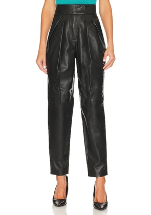 L'Academie Kathryn Leather Pant in Black. Size S, XS.