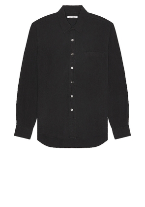 Our Legacy Classic Silk Shirt in Black. Size 46, 52.