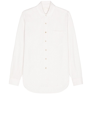Our Legacy Classic Silk Shirt in White. Size 48, 52.