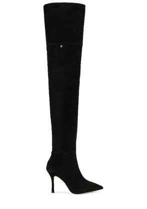 Larroude Kate Over the Knee Boot in Black. Size 5.5, 6.5, 8, 8.5.