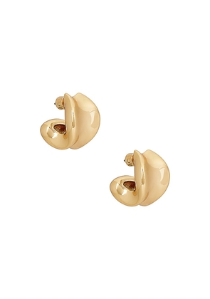 Jenny Bird Chunky Doune Hoop Earrings in Metallic Gold.