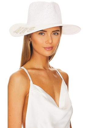 Nikki Beach Mrs Hat in White.