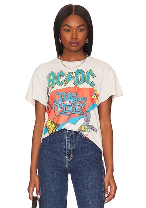 Madeworn ACDC Tee in White. Size S, XS.
