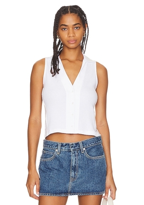LNA Sherbourne Top in White. Size M, S, XL.