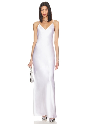 L'AGENCE Serita Maxi Bias Dress in White. Size 0, 4.