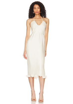 Lovers and Friends Benni Midi Dress in Ivory. Size S.