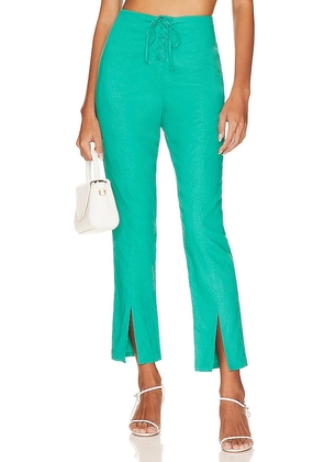 Lovers and Friends Sterling Pant in Teal. Size M, S, XL, XS, XXS.