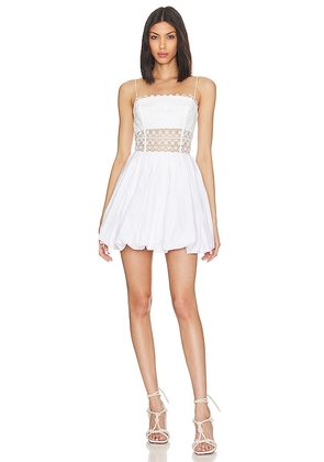 NBD Zyaire Mini Dress in White. Size M, S.