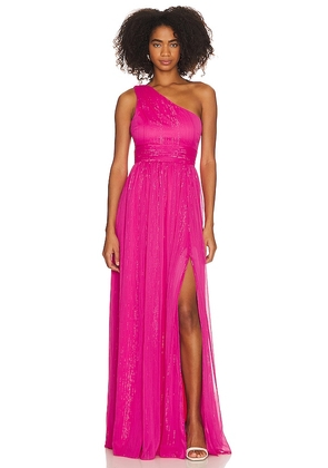 LIKELY Nixon Gown in Fuchsia. Size 00, 2, 4, 8.