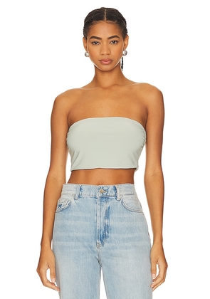 Norma Kamali Strapless Cropped Top in Sage. Size M, S, XL.