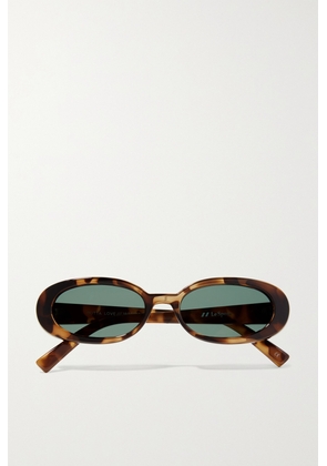 Le Specs - Outta Love Oval-frame Tortoiseshell Acetate Sunglasses - One size