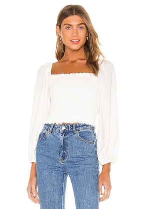 Show Me Your Mumu Mindy Top in White. Size L, M, S, XS.