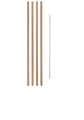 w&p Straws in Metallic Copper.