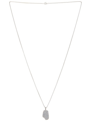 The Dan Life Iced Pop White Gold Necklace in Metallic Silver.