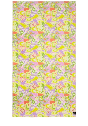 Slowtide Psychedelic Sunshine Beach Towel in Yellow.