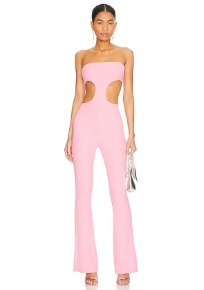 superdown Darcey Cut Out Jumpsuit in Pink. Size M, S.