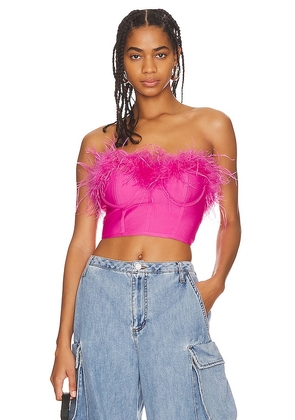 superdown Ramona Bustier Top in Pink. Size M, XS.