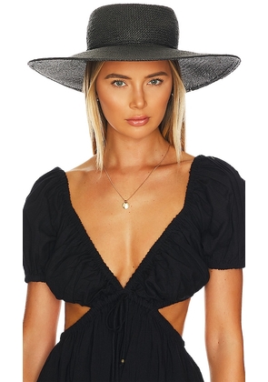 Seafolly Sundown Boater Hat in Black.
