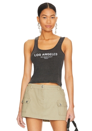 The Laundry Room Los Angeles Rib Tank in Black. Size XL.