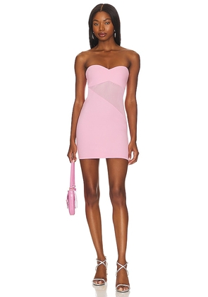 Victor Glemaud Strapless Mini Dress in Pink. Size XL.