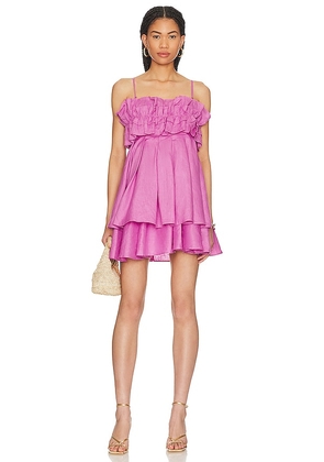 Aureta. Penelope Mini Dress in Lavender. Size L, S.