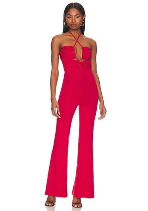 House of Harlow 1960 x REVOLVE Lorenza Jumpsuit in Red. Size L, XL, XS.