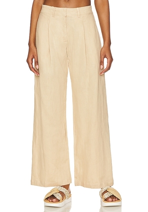 FAITHFULL THE BRAND Francois Pant in Beige. Size M, S, XL, XS, XXL.