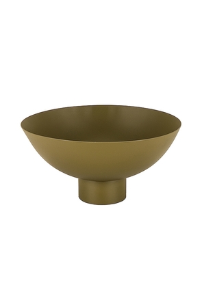 HAWKINS NEW YORK Large Essential Footed Bowl in Olive.