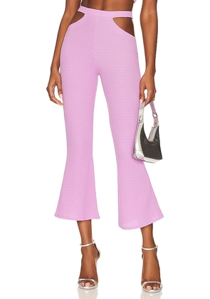 Camila Coelho Arya Cut Out Pants in Lavender. Size M.