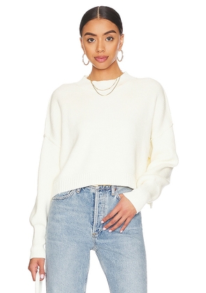 Free People Easy Street Crop Sweater in Ivory. Size M, S, XL, XS.