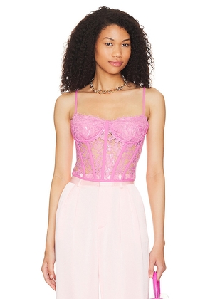 Bardot Holland Bustier Top in Pink. Size 12, 6, 8.