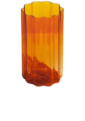 Fazeek Wave Vase in Burnt Orange.