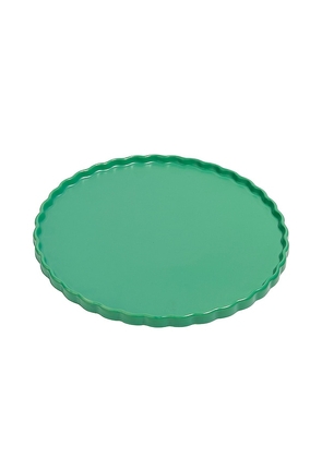 Fazeek Ceramic Dinner Plate Set of 2  in Dark Green.