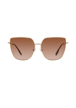 Burberry Alexis Sunglasses in Metallic Gold.