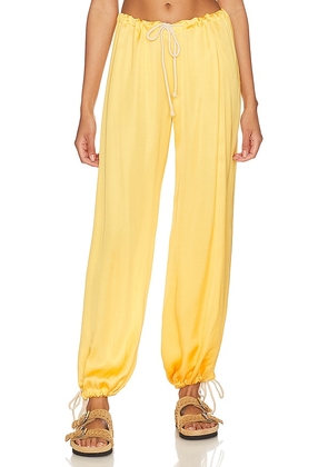 DONNI. Cinch Pant in Yellow. Size XXS/XS.