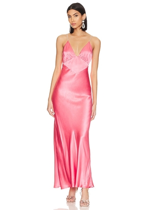 Bardot Capri Diamonte Slip Dress in Pink. Size 12, 6, 8.
