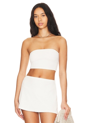 Indah Melrose Bandeau Top in Ivory. Size M, XL, XS.