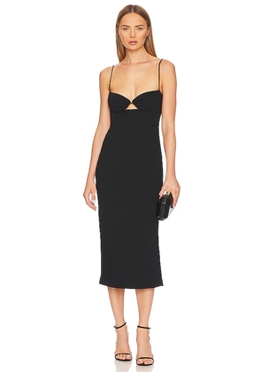 Bardot Vienna Midi Dress in Black. Size 12, 8.