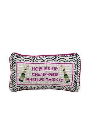 Furbish Studio Champagne Needlepoint Pillow in Beauty: NA.
