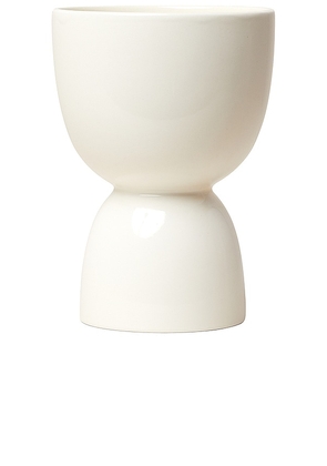 Franca NYC Medium Stacked Planter in White.