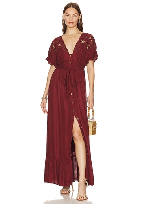 Free People Colette Maxi Dress in Brown. Size XS.