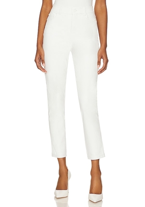 Commando Faux Leather Five Pocket Pant in White. Size M, S, XL.