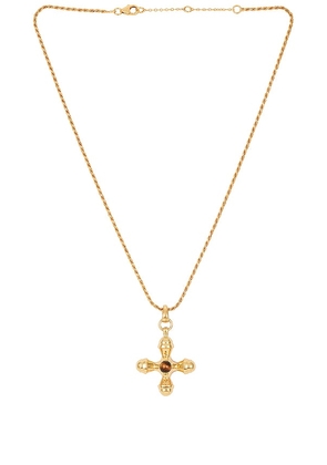AUREUM Taya Necklace in Metallic Gold.