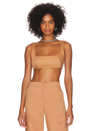 The Andamane Muse Bralette Top in Brown. Size 42/M.