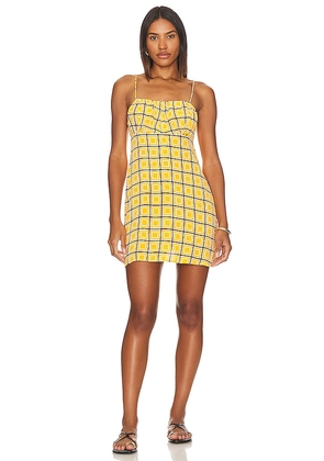 FAITHFULL THE BRAND Audrina Mini Dress in Yellow. Size M, S, XL, XS, XXL.
