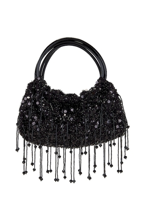 SIMKHAI Ellerie Sequin Mini Bag in Black.