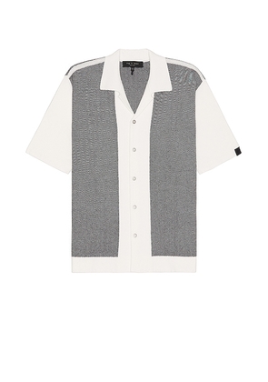 Rag & Bone Herringbone Snap Front Avery Button Down Shirt in Grey. Size S, XL/1X.