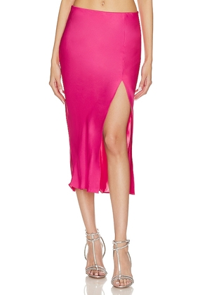 NBD Meera Midi Skirt in Fuchsia. Size M, S, XL.